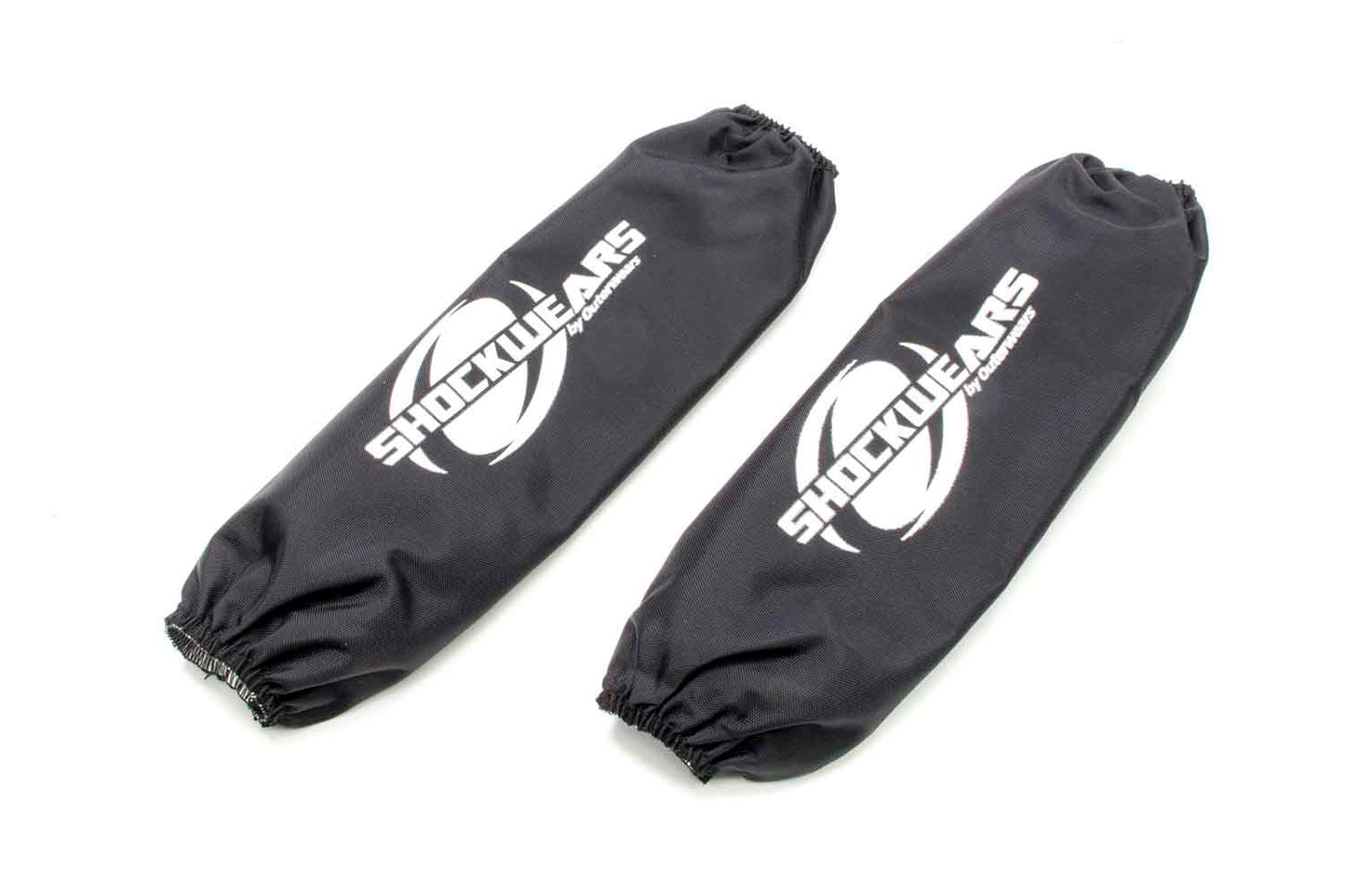 Shock Cover - Shockwears - 10 in Long - 3.500 in OD - Elastic Ends - Hook and Loop Closure - Polyester - Black - Pair