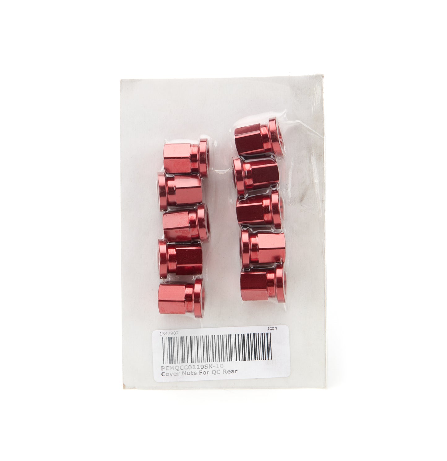 Nut - 3/8-16 in Thread - Aluminum - Red Anodized - Quick Change Gear Covers - Set of 10