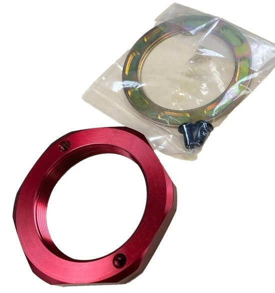 Rear Axle Nut - Right Hand Thread - Aluminum - Red Anodized - Wide 5 - Each