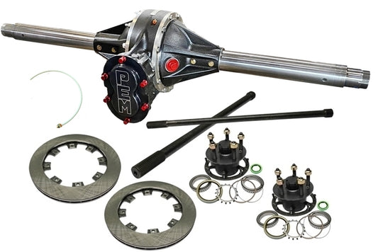 Rear Axle Assembly - Max - 2 in Offset Pinion - 10 in Ring Gear - 4.11 Ratio - Hubs / Rotors - 60 in Wide - Black Thermal Coating - Kit