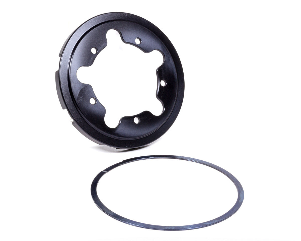 Brake Rotor Hat - V3 - Snap Ring Attachment - 5 x 5.00 in Wheel Bolt Pattern - Aluminum - Black Powder Coat - Each