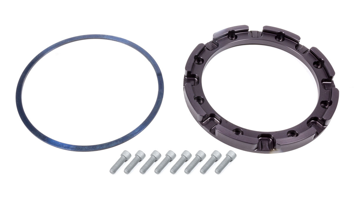 Brake Rotor Hat - V3 - Snap Ring Attachment - Wide 5 - 8-Bolt Pattern - Aluminum - Black Powder Coat - Each