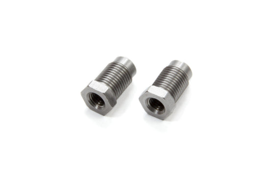 Fitting - Bushing - 1/4-28 in Female to 3/8-24 in Male - Aluminum - Natural - Pair