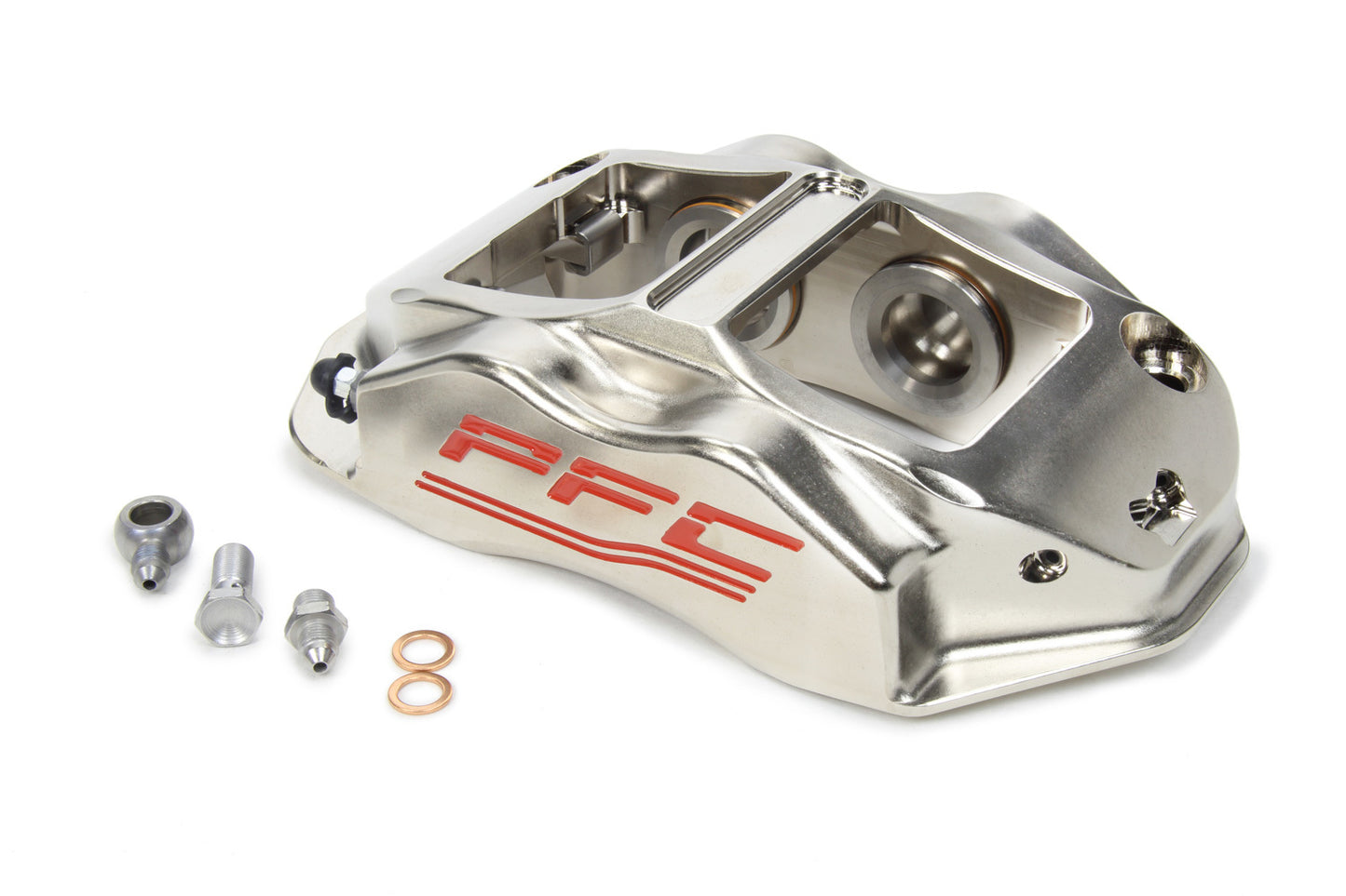 Brake Caliper - ZR94 - Passenger Side - Leading - 4 Piston - Aluminum - Nickel Plated - 12.716 in OD - 1.250 in Thick Rotor - 7.00 Radial Mount - Each