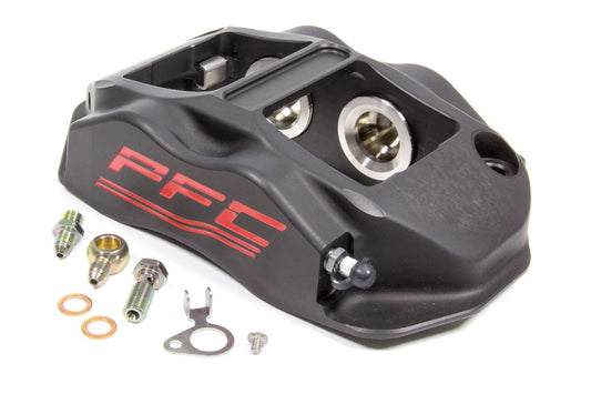 Brake Caliper - ZR94 - Driver Side - Leading - 4 Piston - Aluminum - Black Anodized - 12.716 in OD x 1.250 in Thick Rotor - 7.00 in Radial Mount - Each