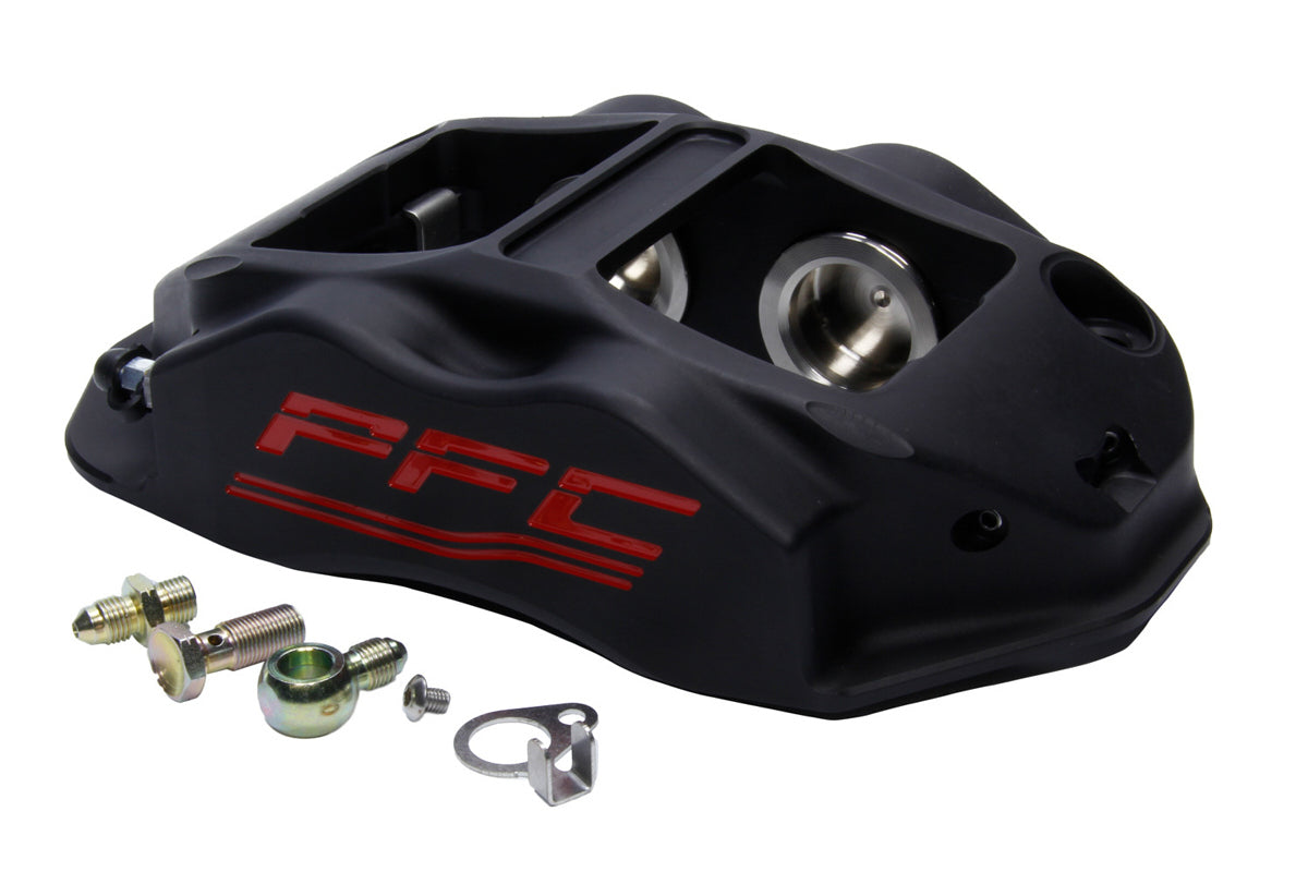 Brake Caliper - ZR94 - Passenger Side - Leading - 4 Piston - Aluminum - Black Anodized - 12.716 in OD x 1.250 in Thick Rotor - 7.00 in Radial Mount - Each