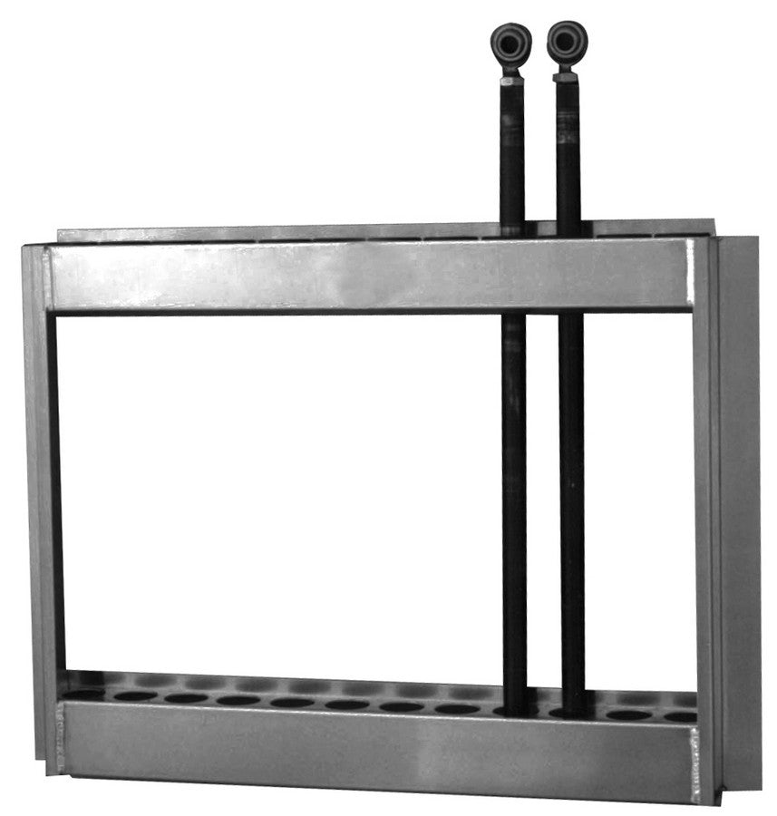 Torsion Bar Rack - Wall Mount - 33.75 in Long - 24.75 in Tall - 3.125 in Deep - 12 Bar Capacity - Aluminum - Natural - Each
