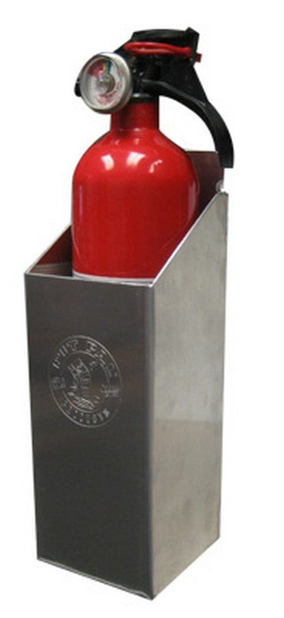 Fire Extinguisher Holder - Floor / Wall Mount - 3.875 x 11 x 3.875 in - Aluminum - Natural - 2 Lb Fire Extinguishers - Each
