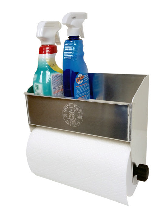 Utility Shelf - Universal - 13.5 in Long - 5.75 in Wide - Paper Towel Holder - Aluminum - Natural - Each
