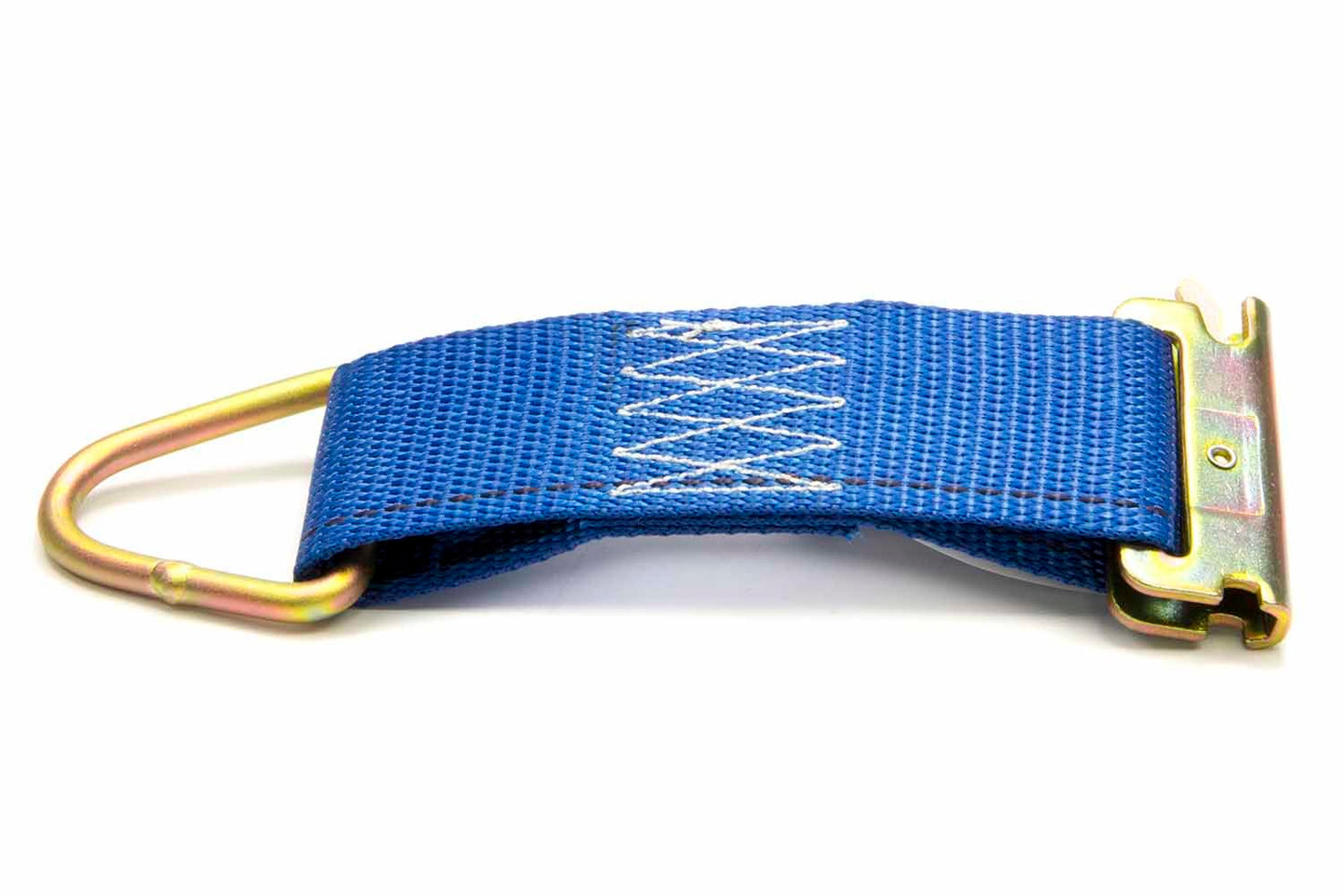 Track Strap - 2 in Wide - 6 in Long - A-Track or E-Track to D-Ring - Nylon / Steel - Blue / Cadmium - Each