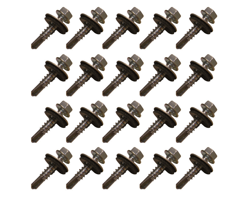 Bolt - Self Tapping Screw - 7/32 in Thread - 1 in Long - Hex Head - Steel - Zinc Oxide - Universal - Each
