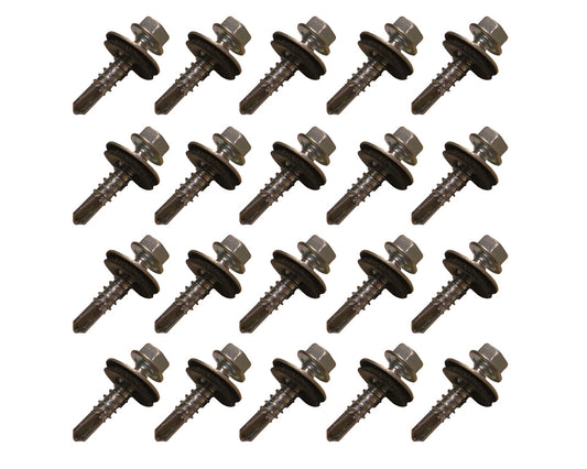 Bolt - Self Tapping Screw - 7/32 in Thread - 1 in Long - Hex Head - Steel - Zinc Oxide - Universal - Each