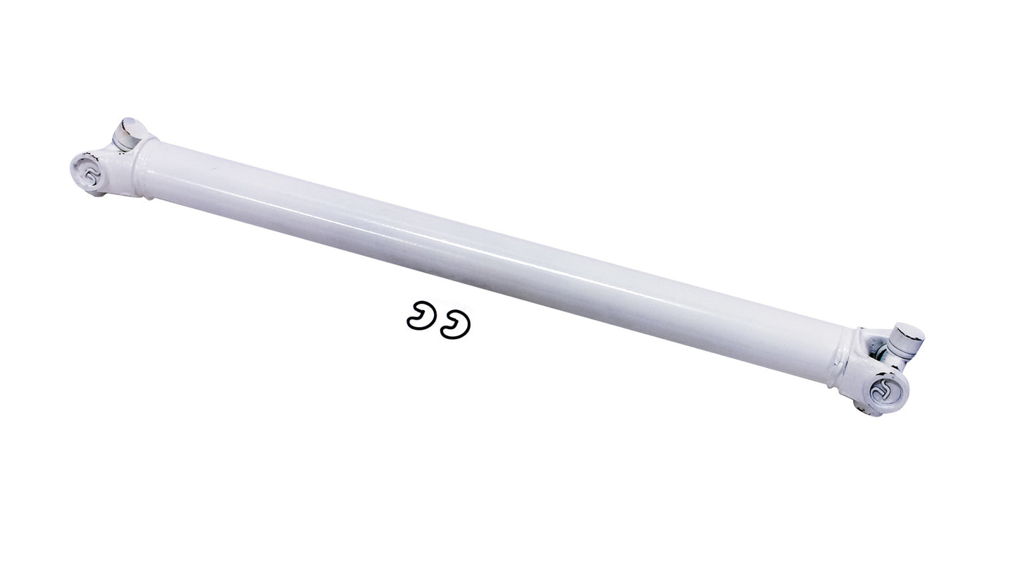 Drive Shaft - 29 in Long - 2 in OD - 1310 U-Joints - Steel - White Paint - Universal - Each