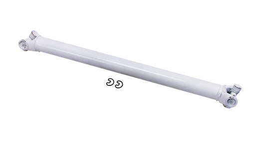 Drive Shaft - 29.5 in Long - 2 in OD - 1310 U-Joints - Steel - White Paint - Universal - Each