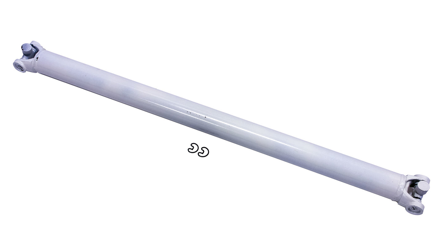 Drive Shaft - 42.5 in Long - 2.5 in OD - 1310 U-Joints - Steel - White Paint - Universal - Each