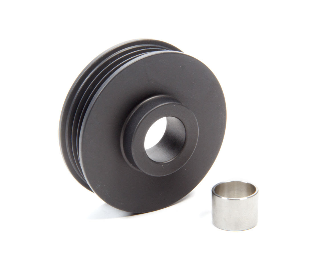 Alternator Pulley - Serpentine - 3-Rib - 61 mm Diameter - 15 mm Bore - Aluminum - Gray Anodized - Powermaster Alternators - Each