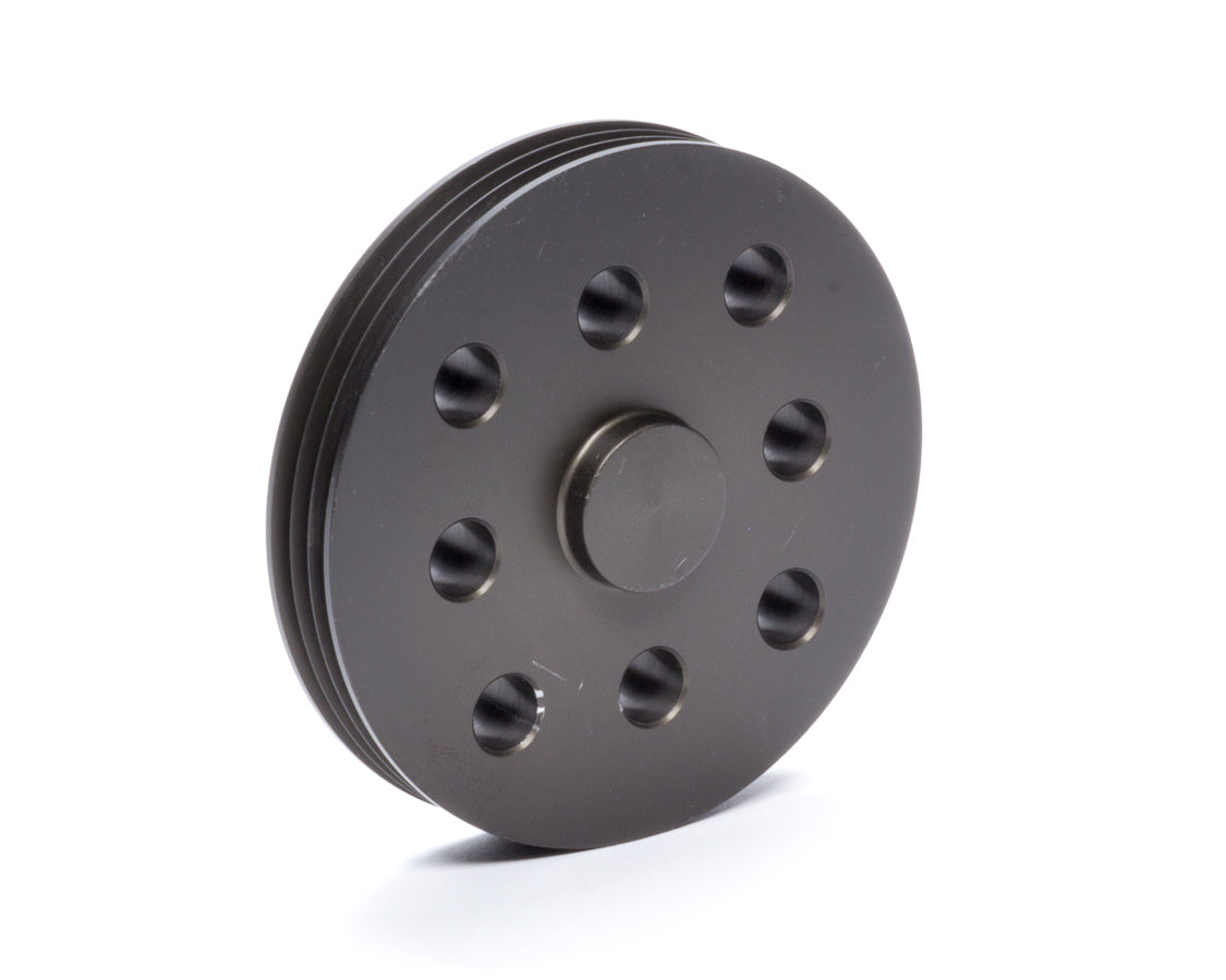 Water Pump Pulley - Serpentine - 3-Rib - 3 in Diameter - 3/4 in Shaft - Aluminum - Gray Anodized - Universal - Each