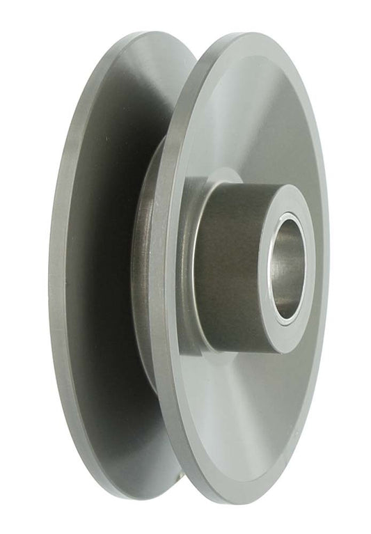 Alternator Pulley - V-Belt - 1 Groove - 2.8 in Diameter - Aluminum - Gray Anodized - Powermaster Alternators - Each