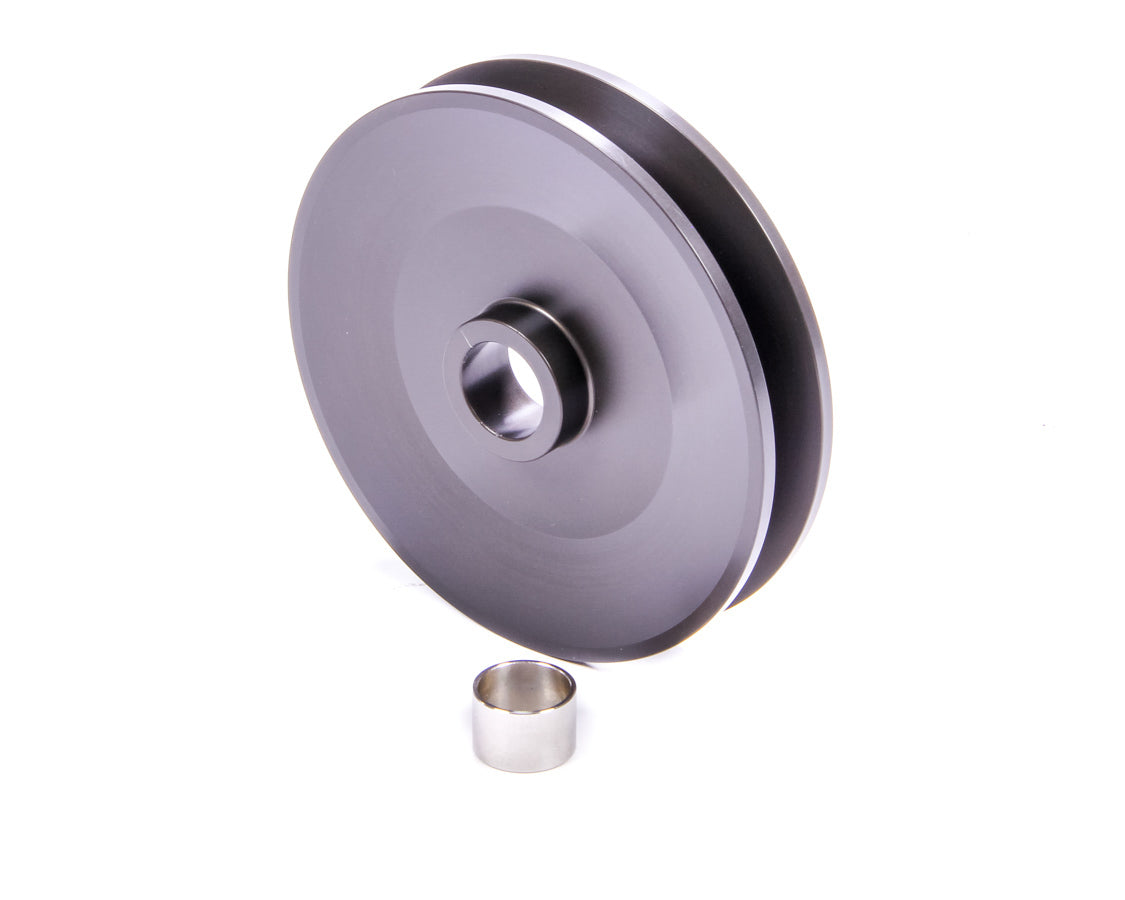 Alternator Pulley - V-Belt - 1 Groove - 4 in Diameter - Aluminum - Gray Anodized - Powermaster Alternators - Each