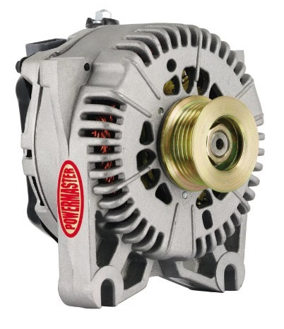 Alternator - 4G - 200 amps - 12V - Internal Regulator - OEM 3-Pin - 6-Rib Serpentine Pulley - V Mount - Aluminum Case - Natural - Ford - Each