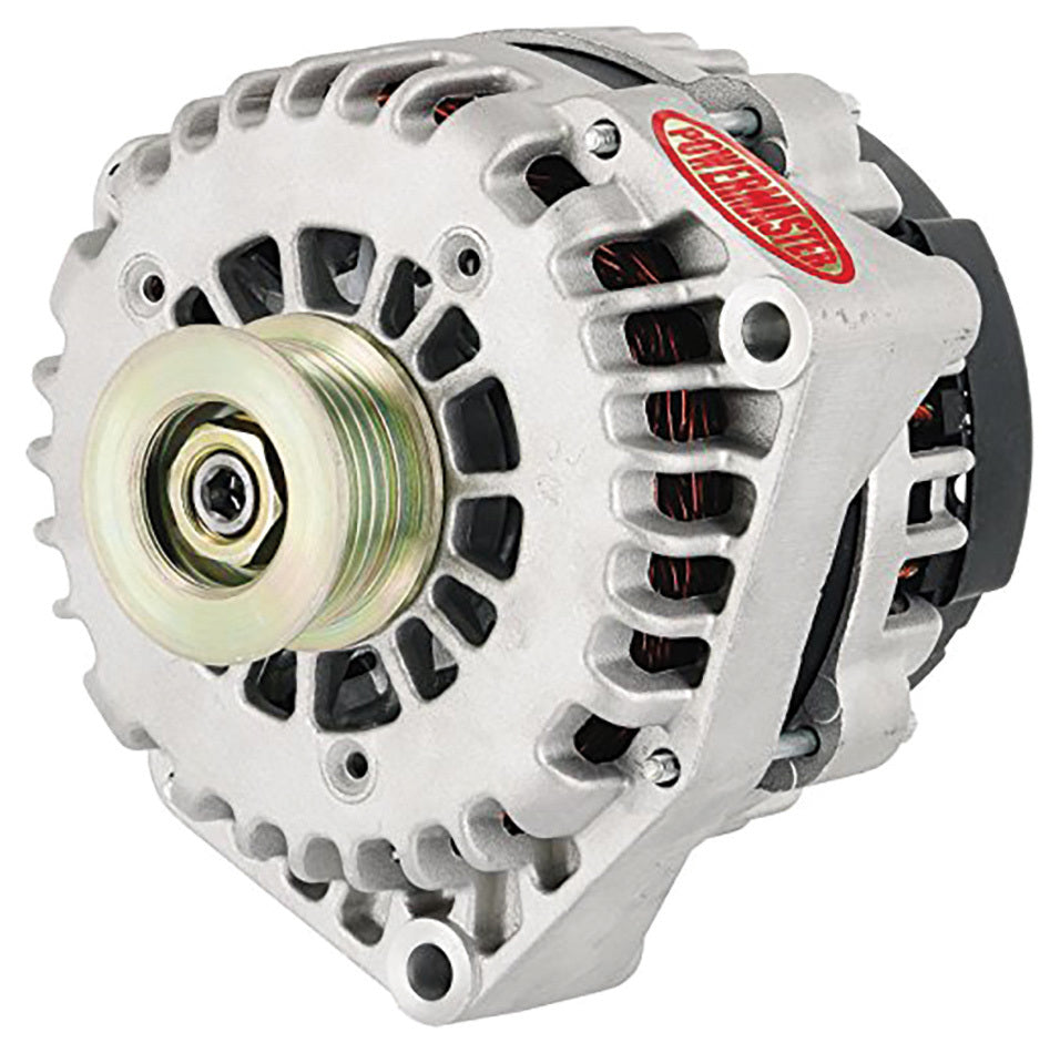 Alternator - 6G Style - 200 amps - 12V - OEM 3-Pin - 6-Rib Serpentine Pulley - V Mount - Aluminum Case - Natural - Ford - Each