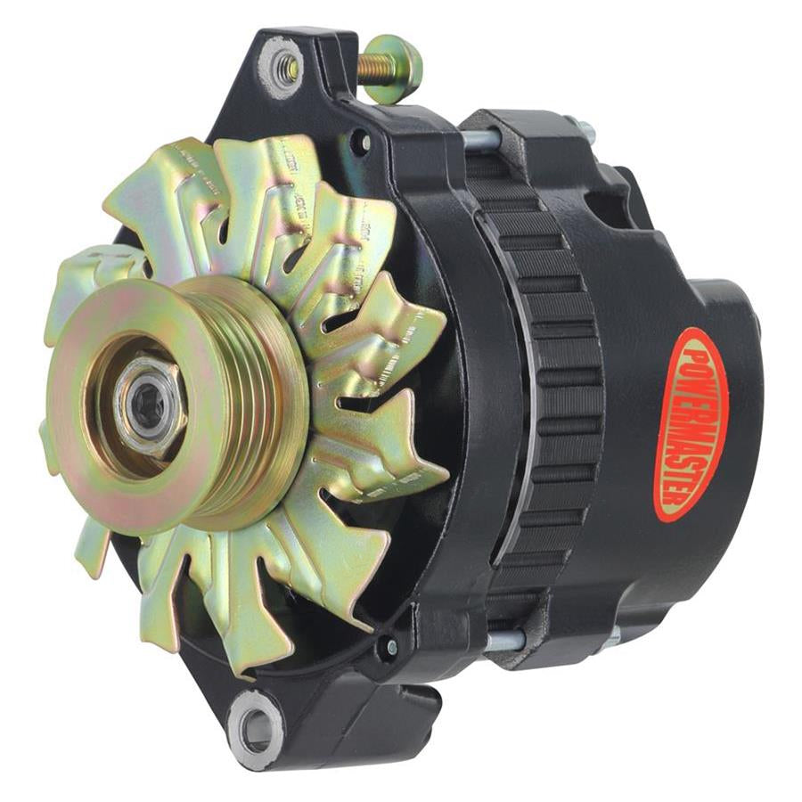 Alternator - CS130 - 140 amps - 12V / 16V - 1-Wire - 6-Rib Serpentine Pulley - Straight Mount - Aluminum Case - Black Paint - GM - Each