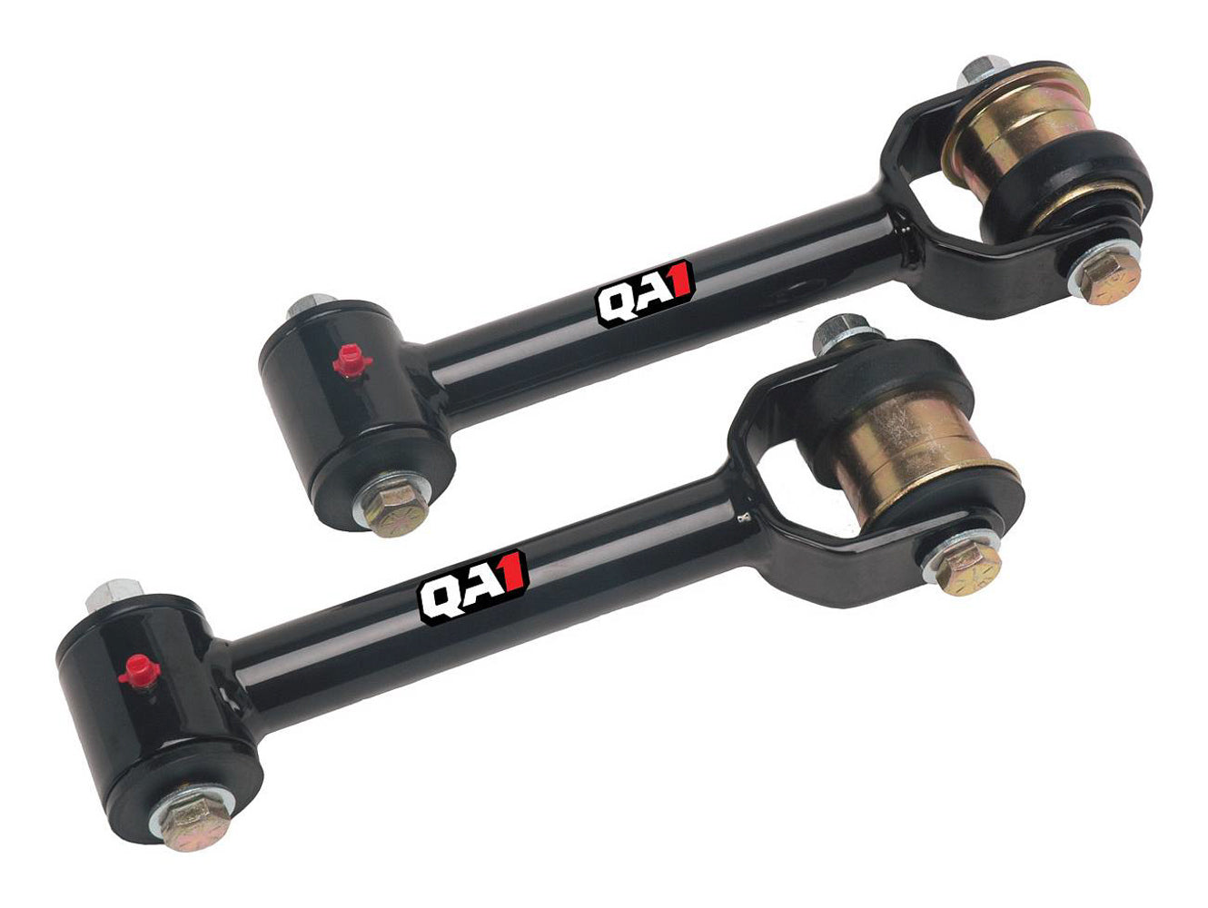 Trailing Arm - Rear - Upper - Tubular - Greasable - Polyurethane Bushings - Steel - Black Powder Coat - GM A-Body 1964-67 - Pair