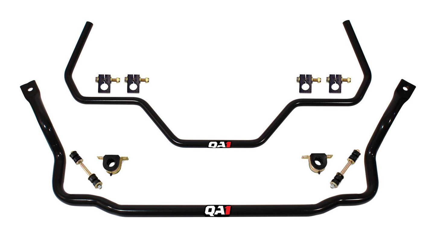 Sway Bar - Front / Rear - Bolt-On - Greasable Graphite / Polyurethane Bushings - Steel - Black Powder Coat - GM A-Body / G-Body 1978-88 - Kit