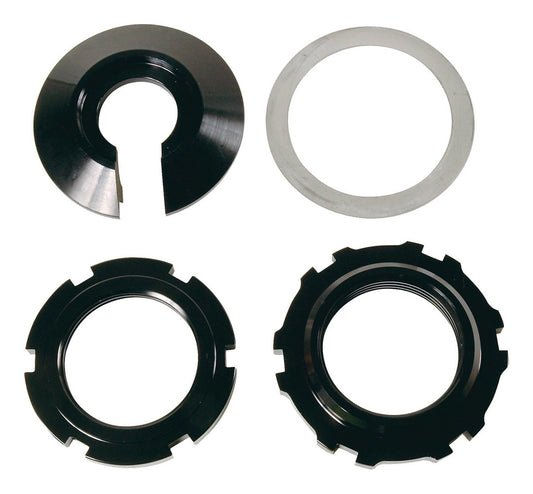 Coil-Over Hardware - Aluma Matic - Cap / Seat Adjuster Nut / Seat Adjuster Lock Nut / Washer Included - Aluminum - Black Anodized - Kit