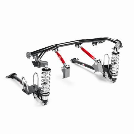 Rear Suspension Kit - Single Adjustable - 170 lb/in Spring Rate - Crossmember / Shocks / Springs / Trailing Arms - Steel - Black Powder Coat - GM F-Body 1967-69 - Kit