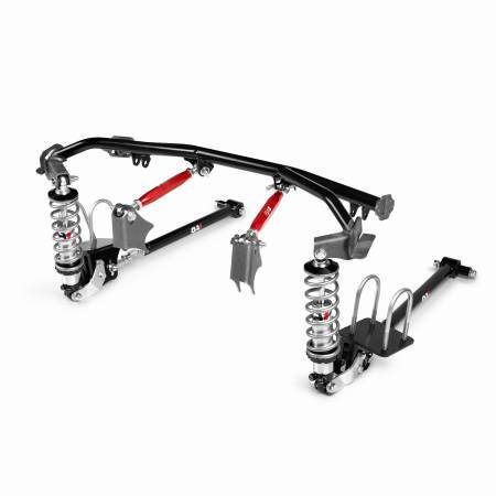 Rear Suspension Kit - Single Adjustable - 170 lb/in Spring Rate - Crossmember / Shocks / Springs / Trailing Arms - Steel - Black Powder Coat - GM F-Body 1967-69 - Kit