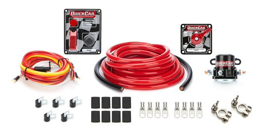 Wiring Kit - Ignition / Battery - Heavy Duty - Battery Cable / Battery Disconnect / Solenoid / Switch Panel / Terminals - 2 Gauge - Kit