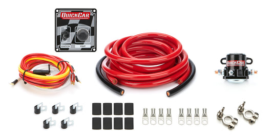 Wiring Kit - Ignition / Battery - Heavy Duty - Battery Cable / Solenoid / Checkered Switch Panel / Terminals - 2 Gauge - Kit