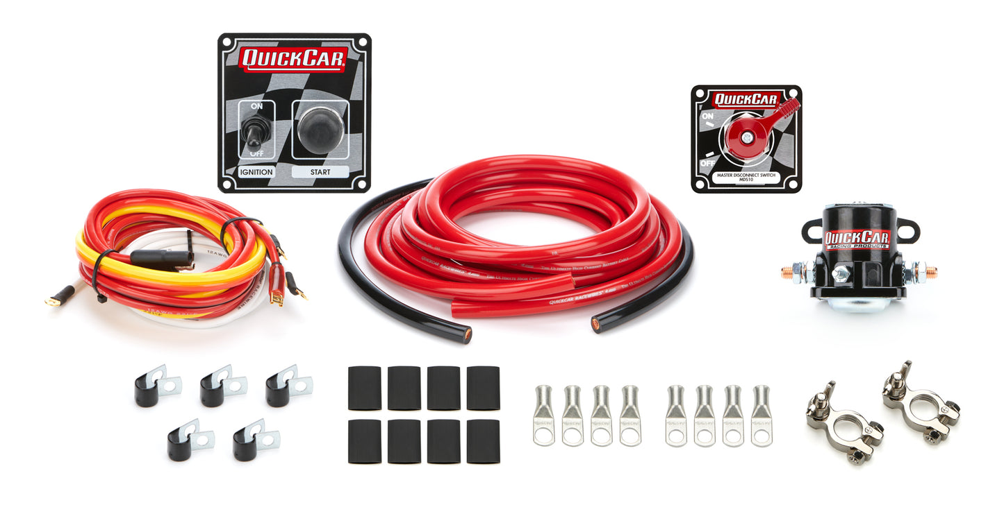 Wiring Kit - Ignition / Battery - Battery Cable / Battery Disconnect / Solenoid / Switch Panel / Terminals - 4 Gauge - Kit