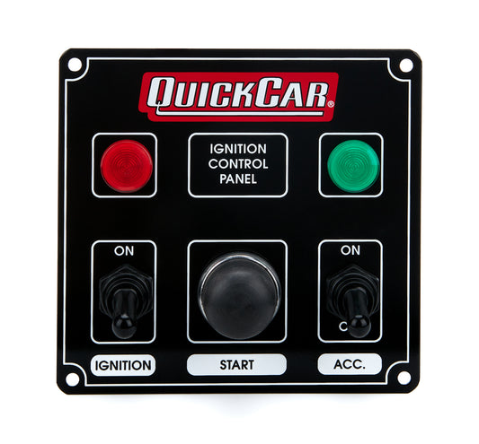 Switch Panel - Dash Mount - 4.625 x 4.375 in - 2 Toggles / 1 Momentary Button - Indicator Lights - Black - Each