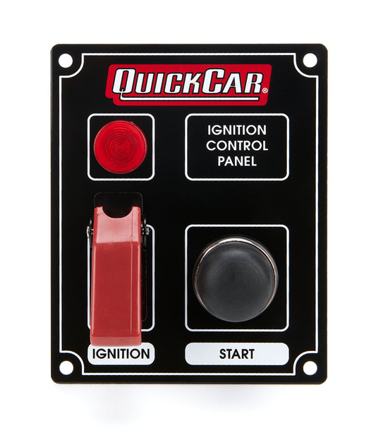 Switch Panel - Dash Mount - 3.375 x 4.25 in - 1 Safety Cover Toggle / 1 Momentary Button - Indicator Lights - Black - Each