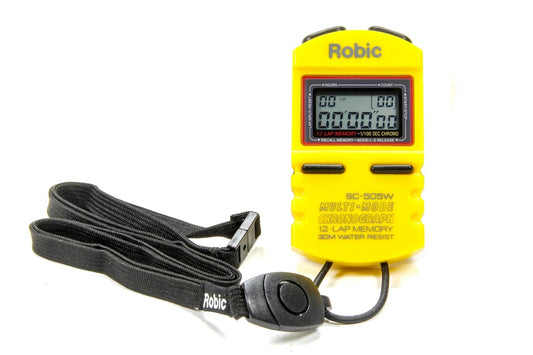 Stopwatch - Digital - 12 Lap Memory - Multi-Mode - Yellow - Each