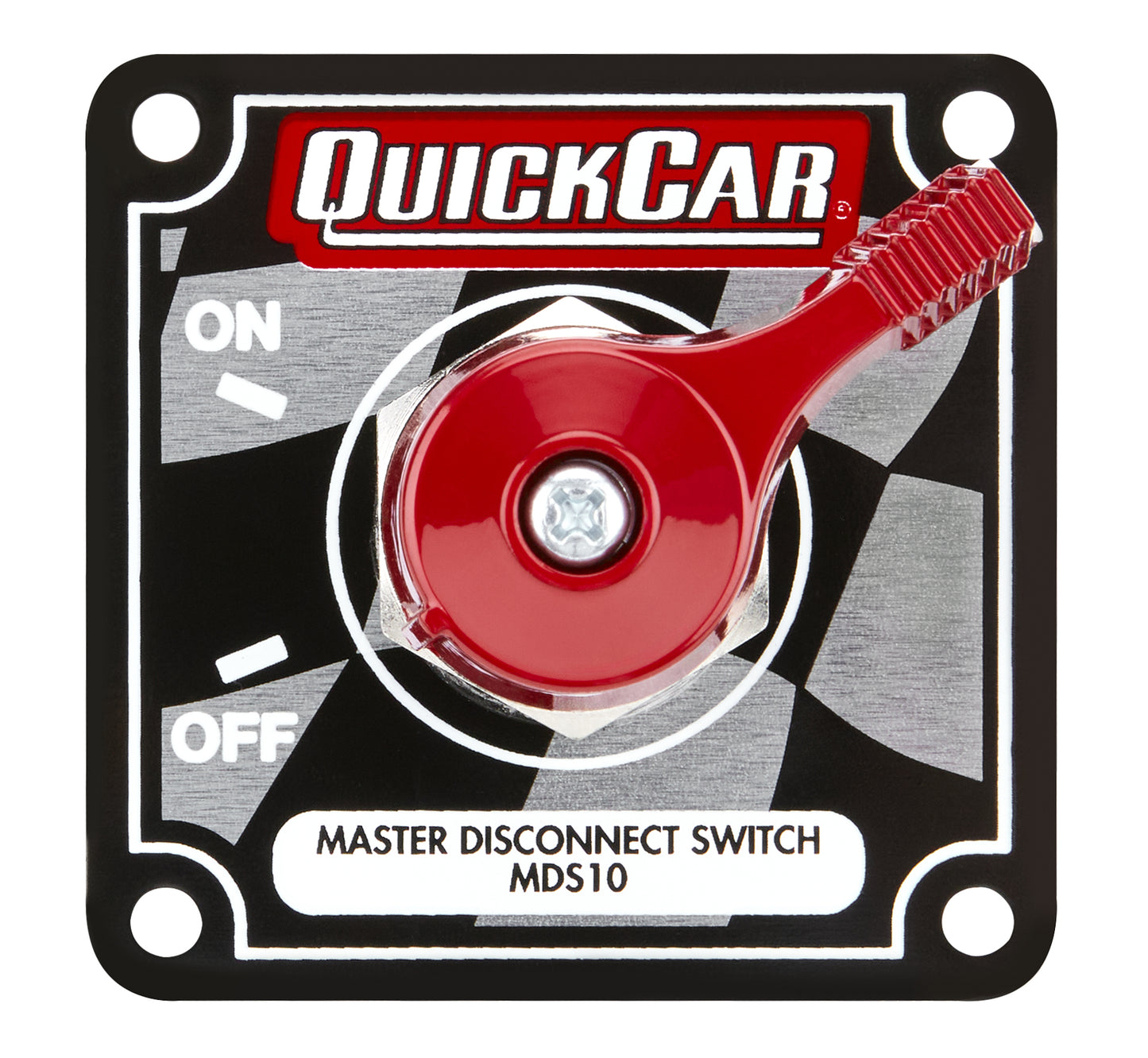 Battery Disconnect - Rotary Switch - Panel Mount - 175 Amps - 12V - Alternator Posts - Aluminum On / Off Panel - Flag Design - Each