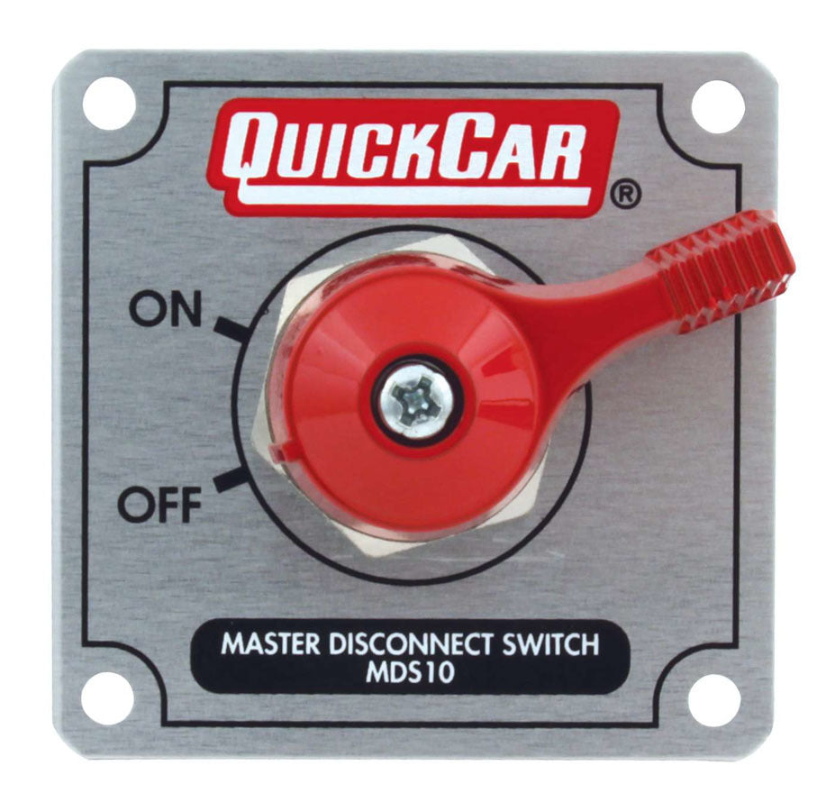 Battery Disconnect - Rotary Switch - Panel Mount - 125 Amps - 12V - Aluminum On / Off Panel - Silver - Each