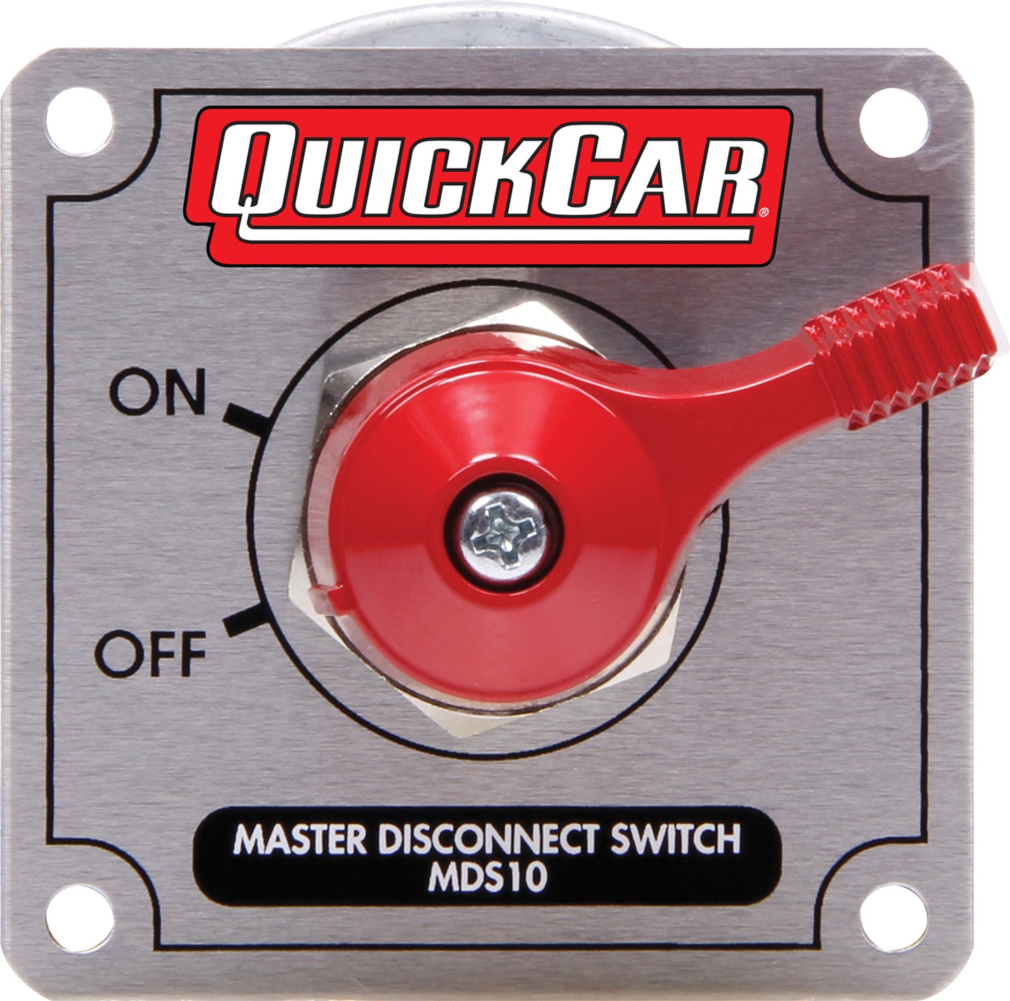 Battery Disconnect - Rotary Switch - Panel Mount - 175 Amps - 12V - Alternator Posts - Aluminum On / Off Panel - Silver - Each