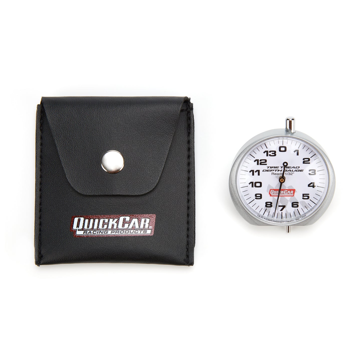 Tread Depth Gauge - 1/32 to 7/16 in Tread Depth - Mechanical - Analog - Black Plastic Case - Each