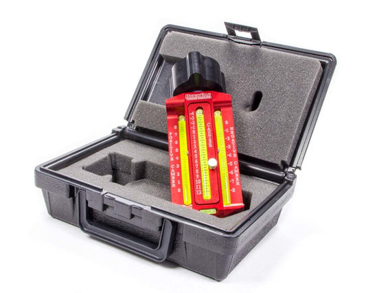 Caster / Camber Gauge - Analog - Magnetic Adapter - Carry Case - Billet Aluminum - Red Anodized - Each