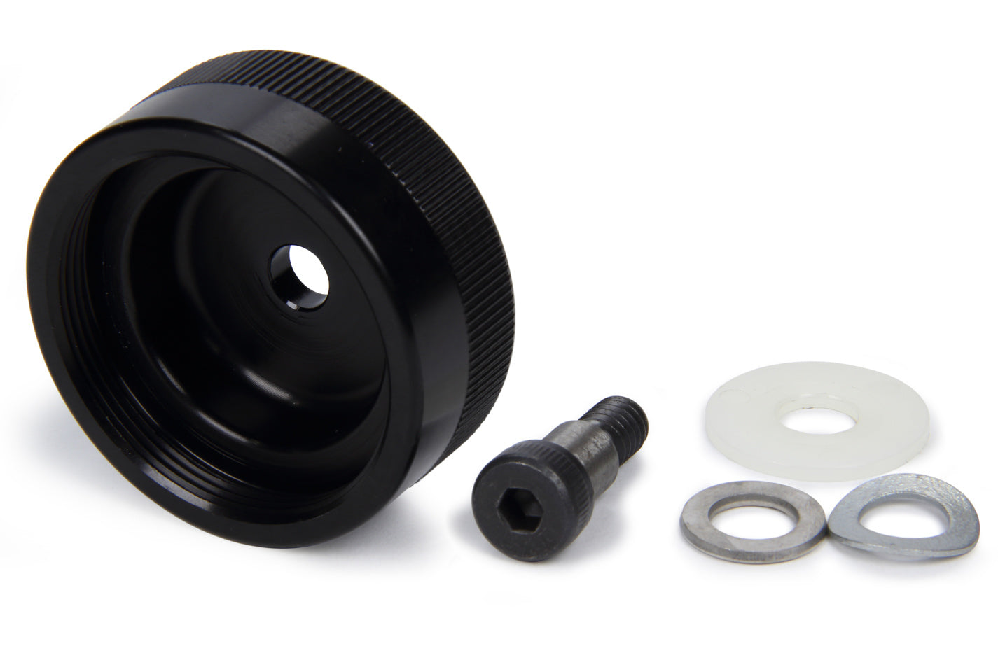 Caster / Camber Gauge Adapter - 5/16-18 in Gague Bolt to 1-13/16-16 in Thread - Aluminum - Black Powder Coat - Wide 5 Spindle - Each