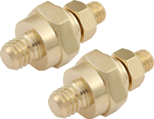 Battery Terminal - Side Mount - Bolt-On - 5/16 in Stud - Brass - Gold Plated - Pair