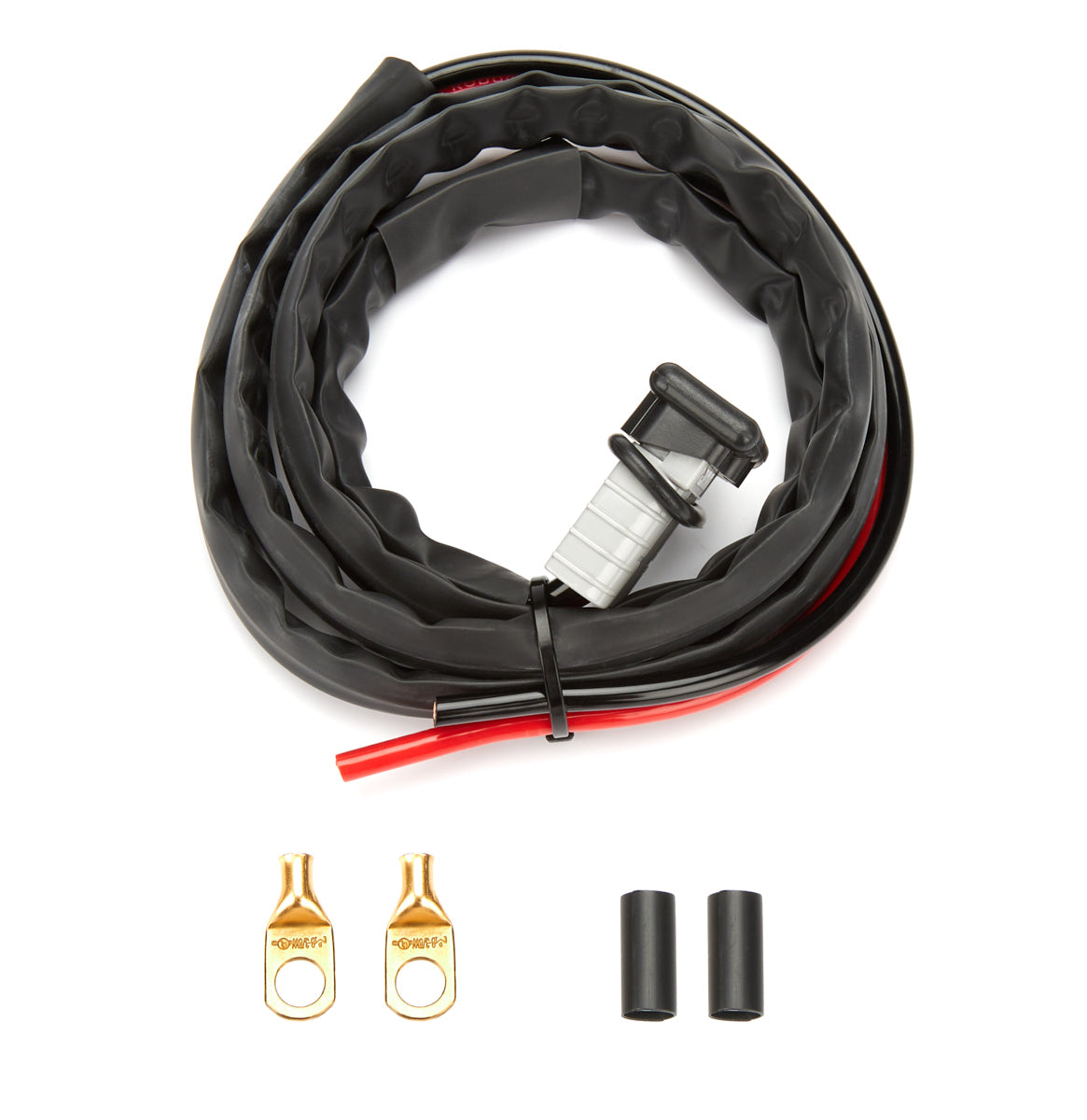 Battery Cable Kit - 8 Gauge - Cable Connector / Heat Shrink / Terminals Included - Copper - 6 ft Red / 6 ft Black - Kit