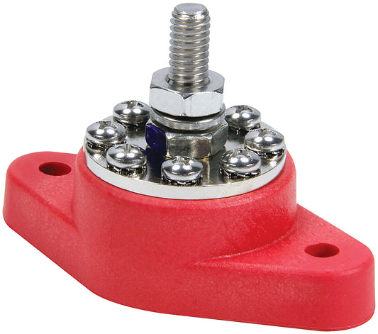 Junction Box - Panel Mount - 8 Posts - Insulated - Plastic - Red - Each