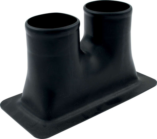 Air or Brake Duct - Bumper Mount - Driver / Passenger Side - Dual 3 in Tube - 9.688 in Long x 4.875 in Wide - Plastic - Black - Each