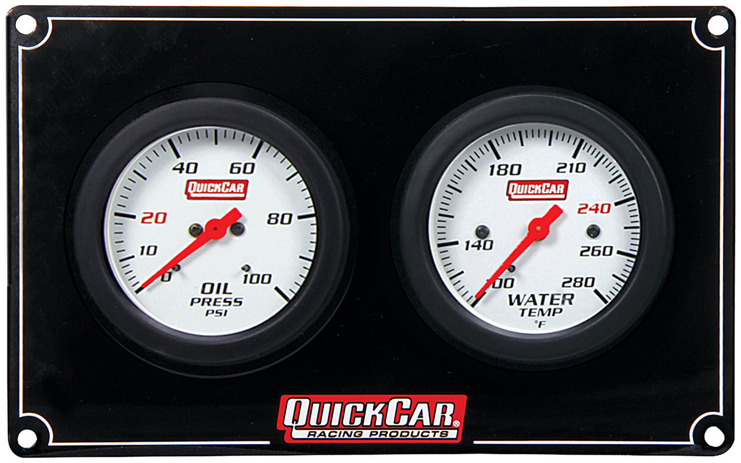 Gauge Panel Assembly - Extreme - Oil Pressure / Water Temperature - 2-5/8 in Diameter - White Face - Warning Light - Kit