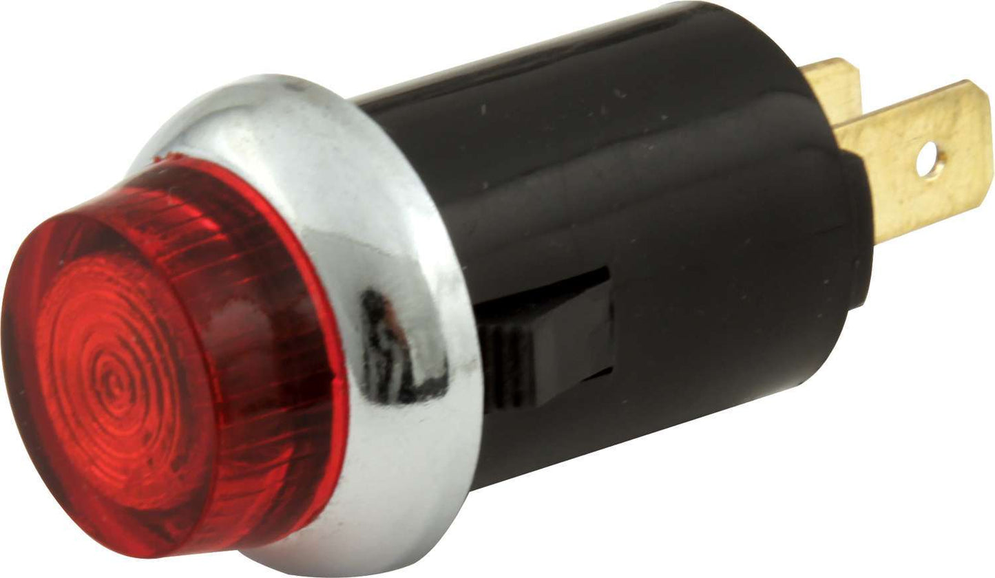 Warning Light - 12V - 3/4 in Diameter - Red - Quickcar Gauges - Each