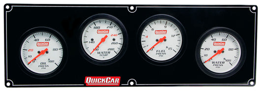 Gauge Panel Assembly - Extreme - Oil Pressure / Water Temperature / Fuel Pressure / Water Pressure - 2-5/8 in Diameter - White Face - Kit